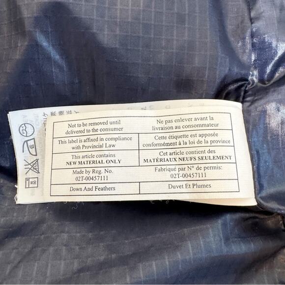 J.CREW Shiny Puffer Down Jacket Blue Size M - Picture 12 of 12